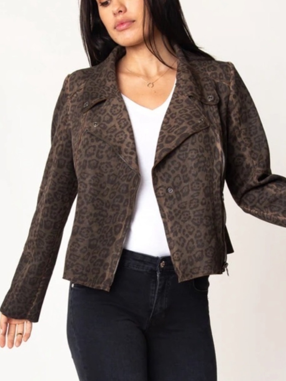 Marrakech Anthropologie Moto Biker Leopard cheetah animal Mobwife Jacket Coat S